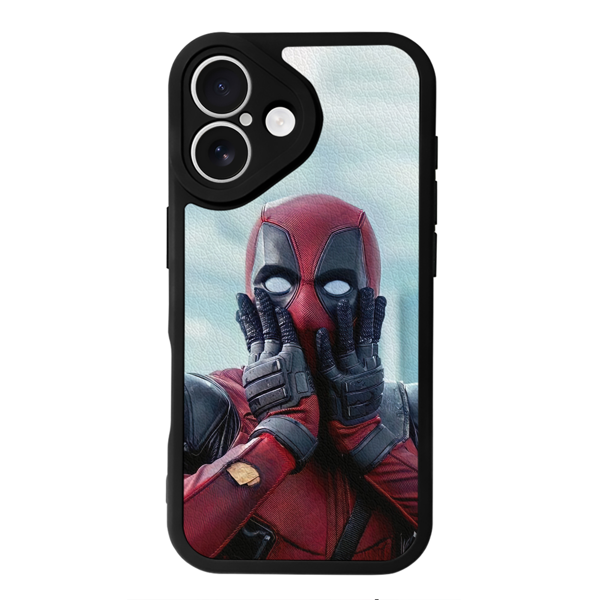 （画像用） Deadpool デッドプール 【iPhone 16シリーズ対応】シリコンスマホケース（レザー調） 材質：シリコン